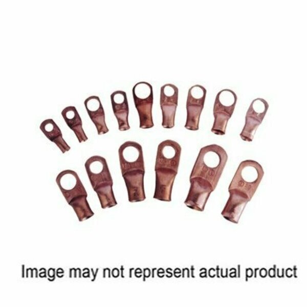 Kt Industries 6x1/4 Cable Lug, 2PK 2-2341